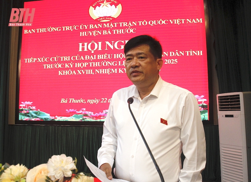 Tổ đại biểu HĐND tỉnh tiếp xúc cử tri huyện Bá Thước