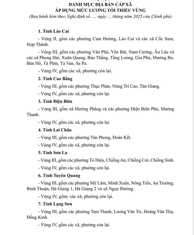 Sắp xếp lại 4 vùng tính lương tối thiểu sau khi sáp nhập xã, cá cược bóng đá m88 từ ngày 1/7