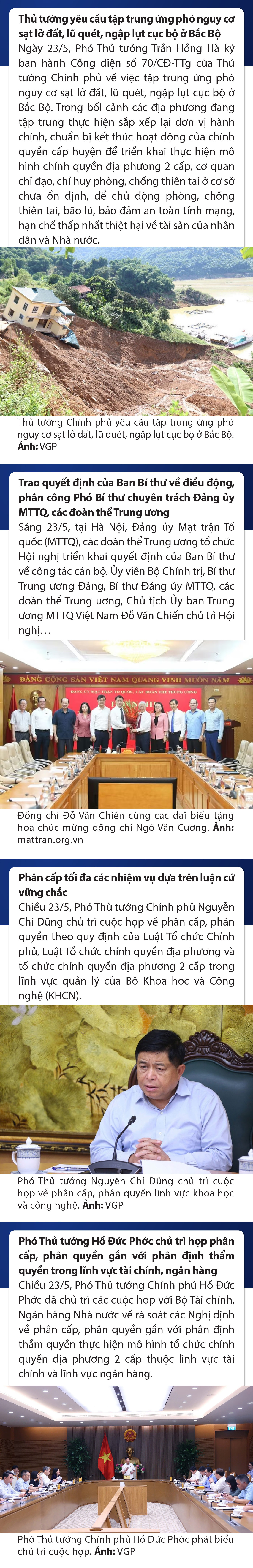 Sự kiện nổi bật trong nước, quốc tế ngày 23/5/2025
