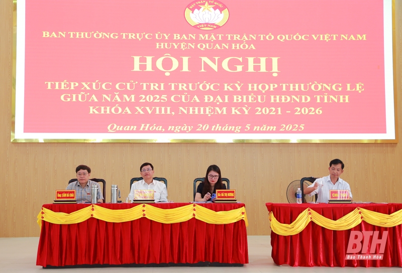 Tổ đại biểu HĐND m88 trang chủ tiếp xúc cử tri huyện Quan Hóa