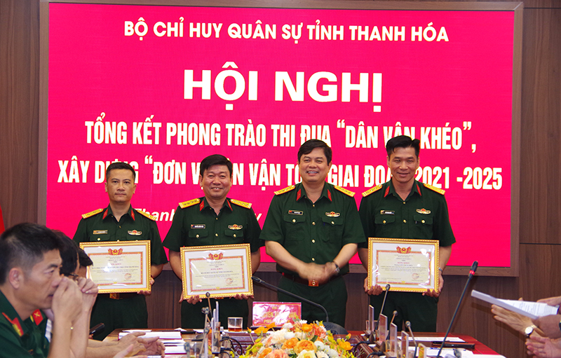 Bộ CHQS tỉnh tổng kết phong trào thi đua “Dân vận khéo”, xây link m88 “Đơn vị dân vận tốt” giai đoạn 2021-2025 