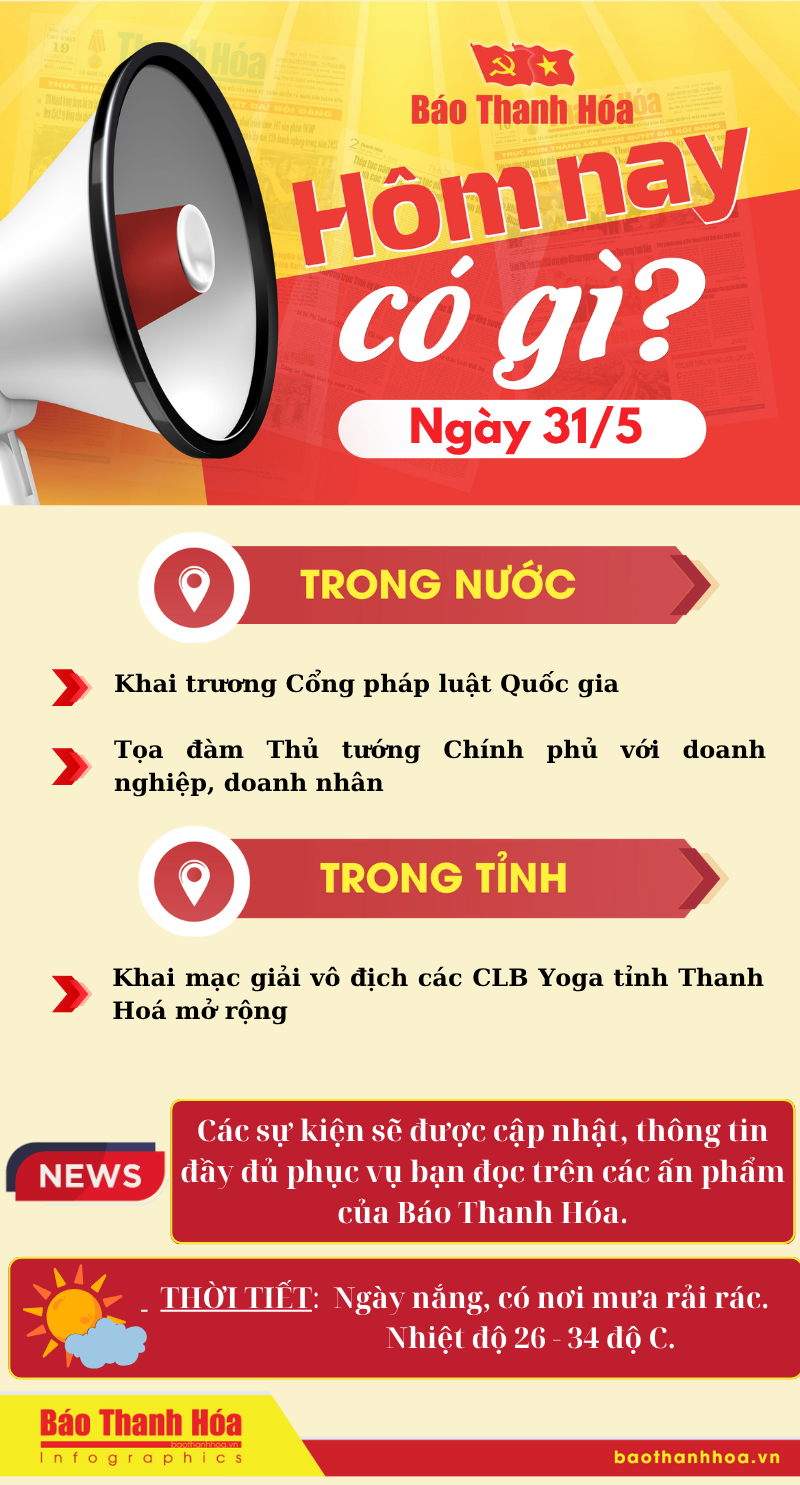 Hôm nay có gì? - Sự kiện nổi bật ngày 31/5/2025