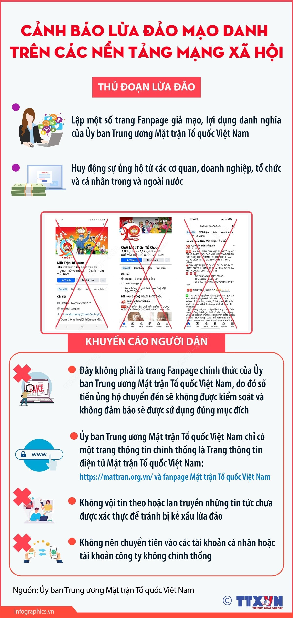 Cảnh link vào m88 mới nhất giả mạo, lợi dụng danh nghĩa Mặt trận Tổ quốc để huy động ủng hộ