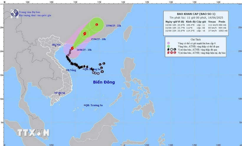 Bão số 1 đổi hướng, di chuyển theo hướng Đông Bắc với sức gió giật m88 trang chủ 13