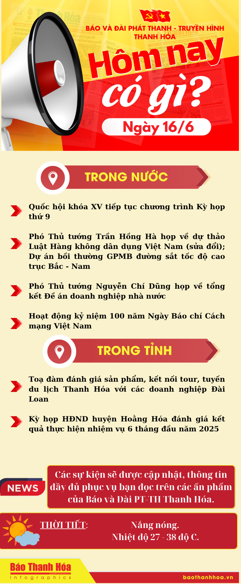 Hôm nay có gì? - Sự kiện nổi bật ngày 16/6/2025