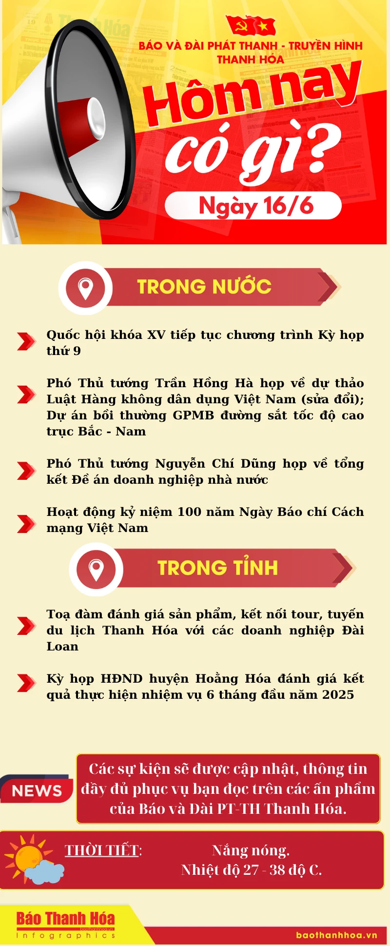 Hôm nay có gì? - Sự kiện nổi bật ngày 16/6/2025