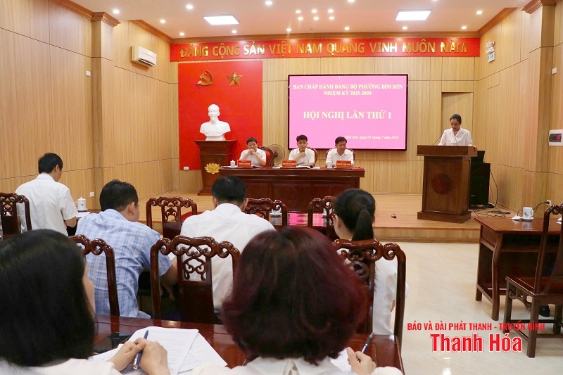 Thị xã Bỉm Sơn vận hành thử nghiệm hoạt động của Đảng uỷ, HĐND, UBND phường Bỉm Sơn và Quang Trung