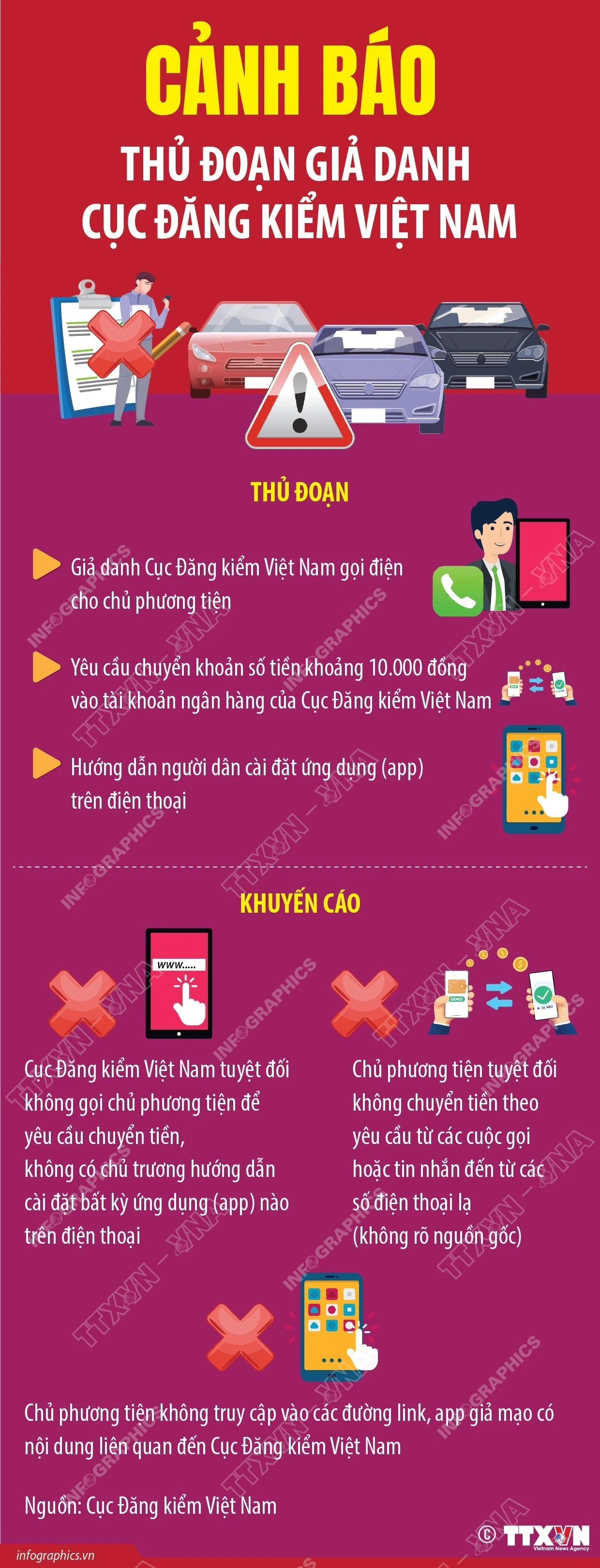 Cảnh link đăng nhập m88 thủ đoạn giả danh Cục Đăng kiểm Việt Nam