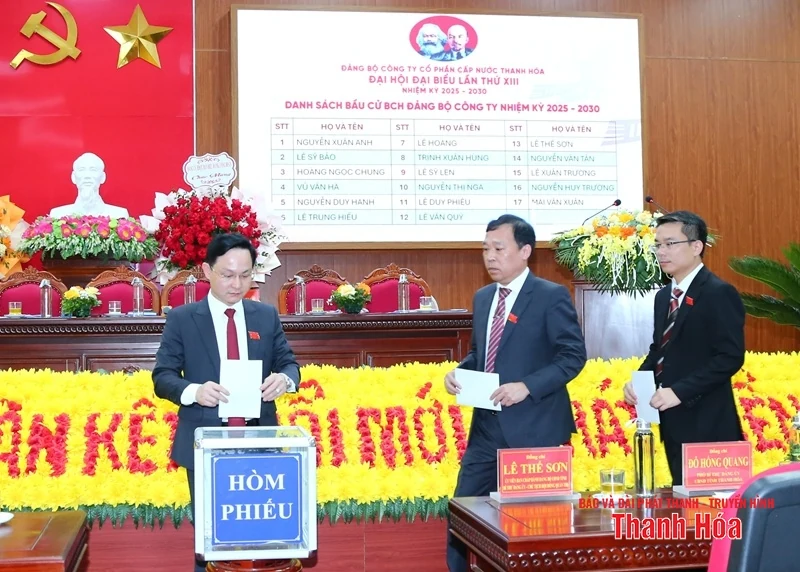 Đại hội Đại biểu Đảng bộ Công ty CP Cấp nước Thanh Hóa 