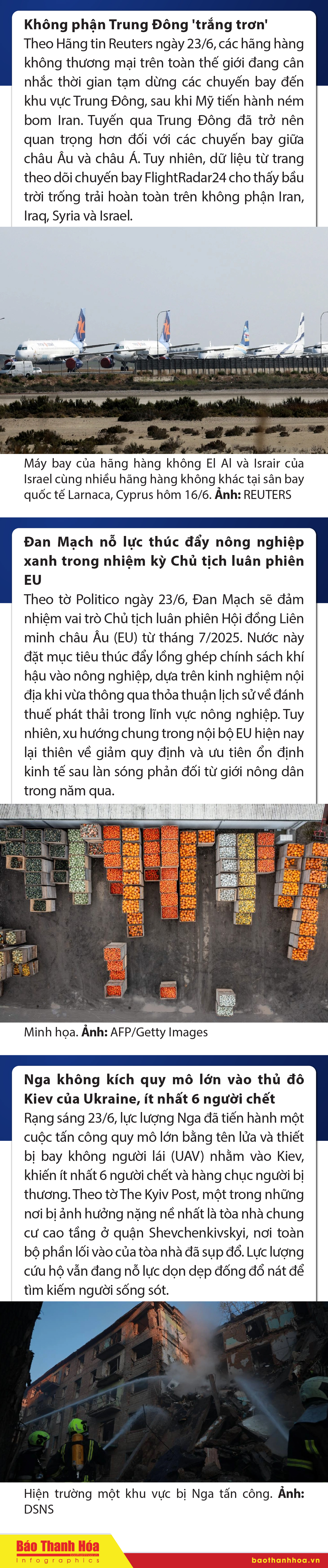 Sự kiện nổi bật trong nước, quốc tế ngày 23/6/2025