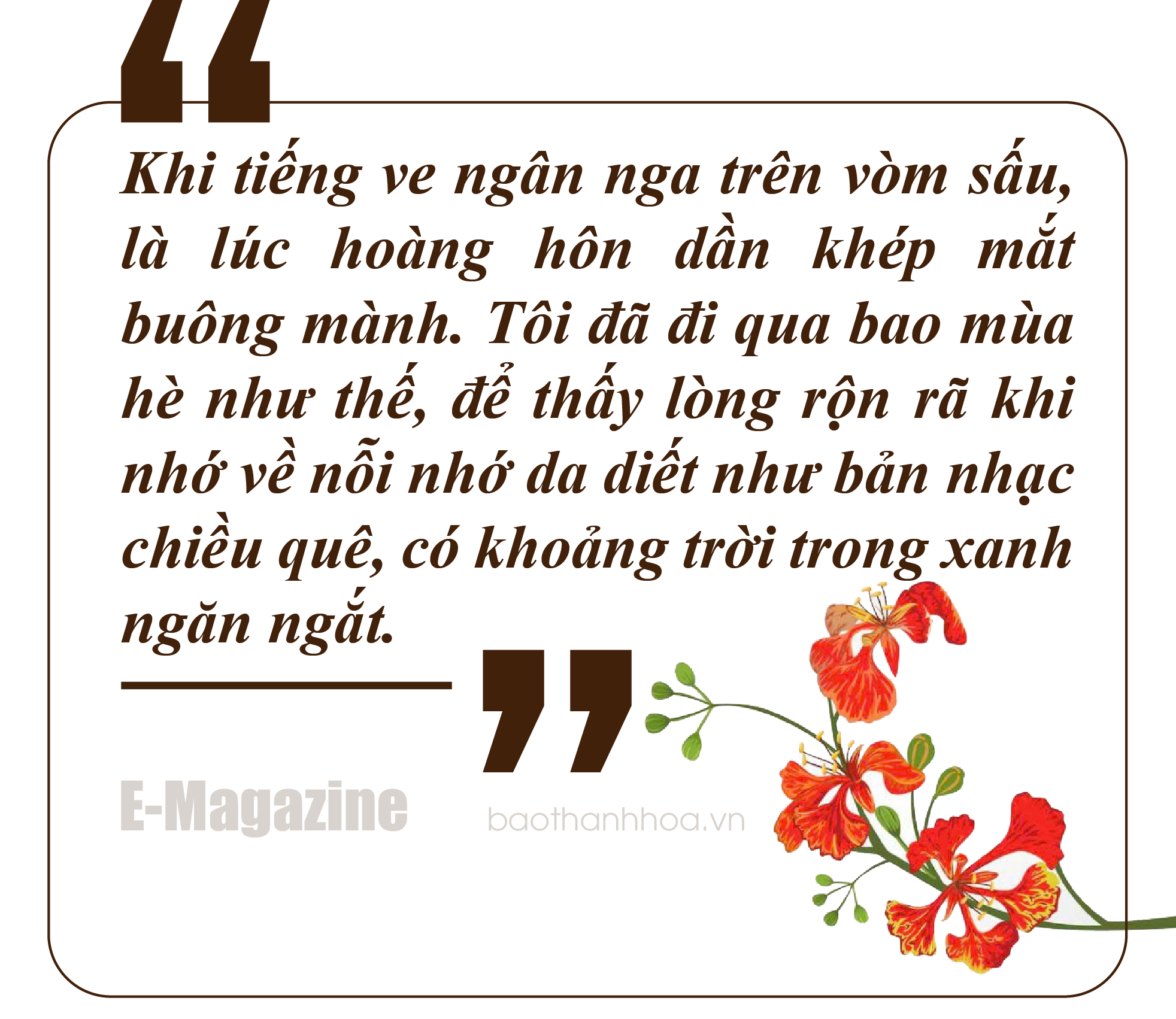 [Emagazin]: Những ngày hè trôi