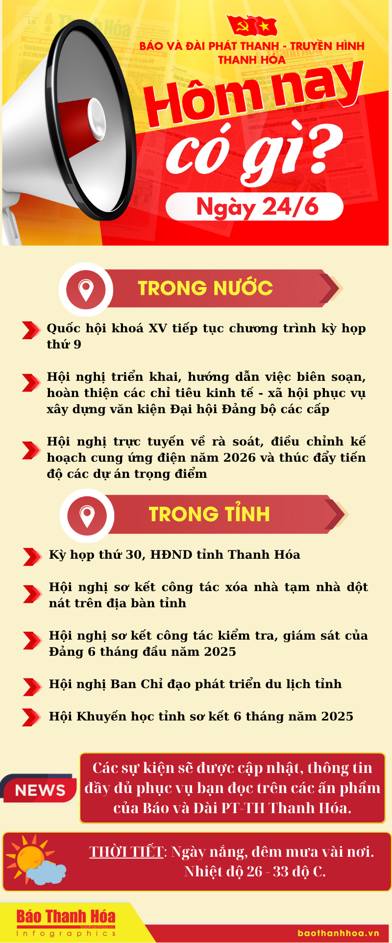 Hôm nay có gì? - Sự kiện nổi bật ngày 24/6/2025