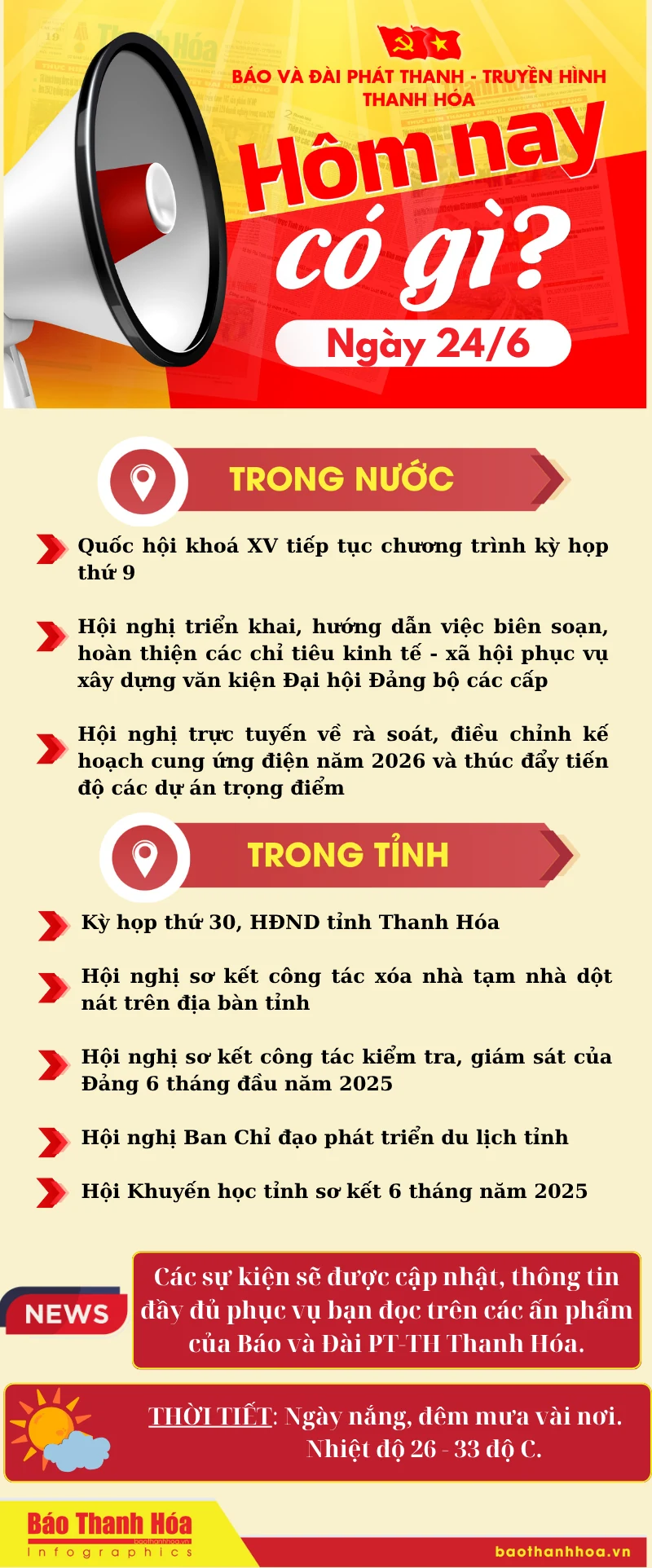 Hôm nay có gì? - Sự kiện nổi bật ngày 24/6/2025
