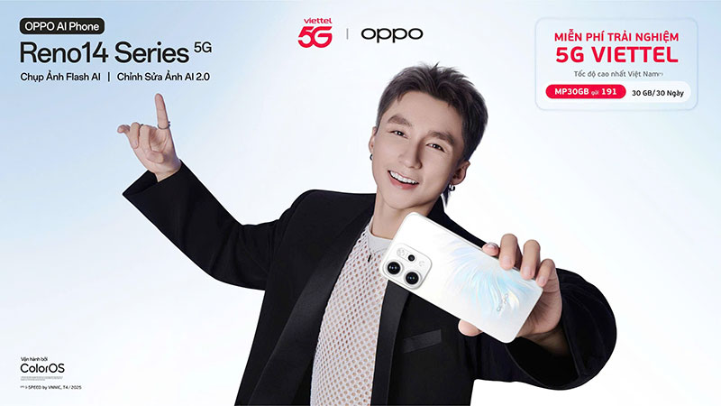 Viettel hợp tác với OPPO ra mắt Reno14 Series - Thúc đẩy phổ cập 5G tại Việt Nam