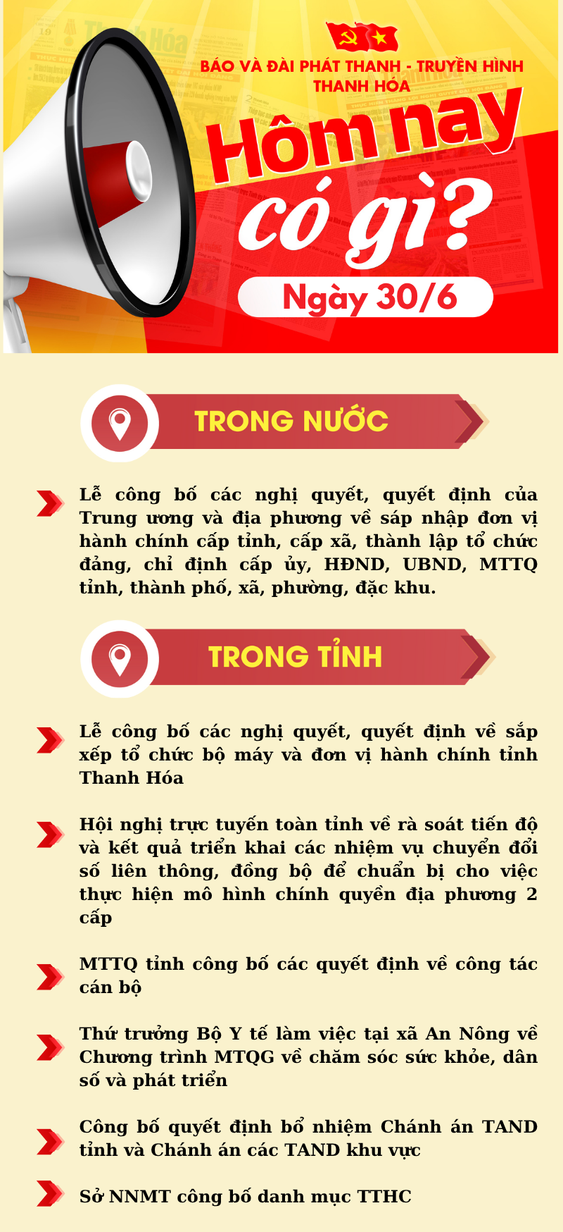 Hôm nay có gì? - Sự kiện nổi bật ngày 30/6/2025