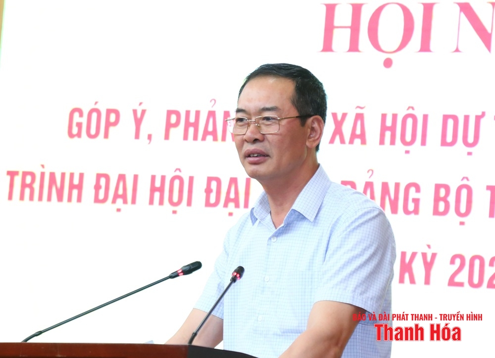 Góp ý, phản biện xã link vào m88 bhki dự thảo Báo cáo chính trị trình Đại link vào m88 bhki đại biểu Đảng bộ tỉnh Thanh Hóa lần thứ XX