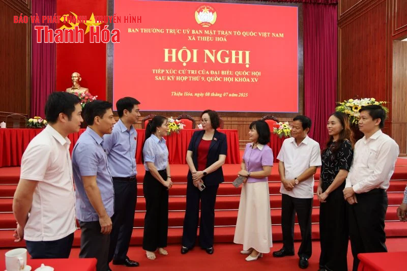 Đoàn ĐBQH tiếp xúc cử tri xã Thiệu Hóa và Triệu Sơn