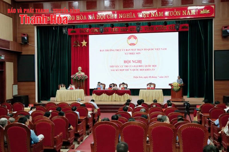Đoàn ĐBQH tiếp xúc cử tri xã Thiệu Hóa và Triệu Sơn