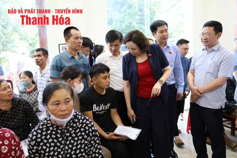 Đoàn ĐBQH tiếp xúc cử tri xã Thiệu Hóa và Triệu Sơn