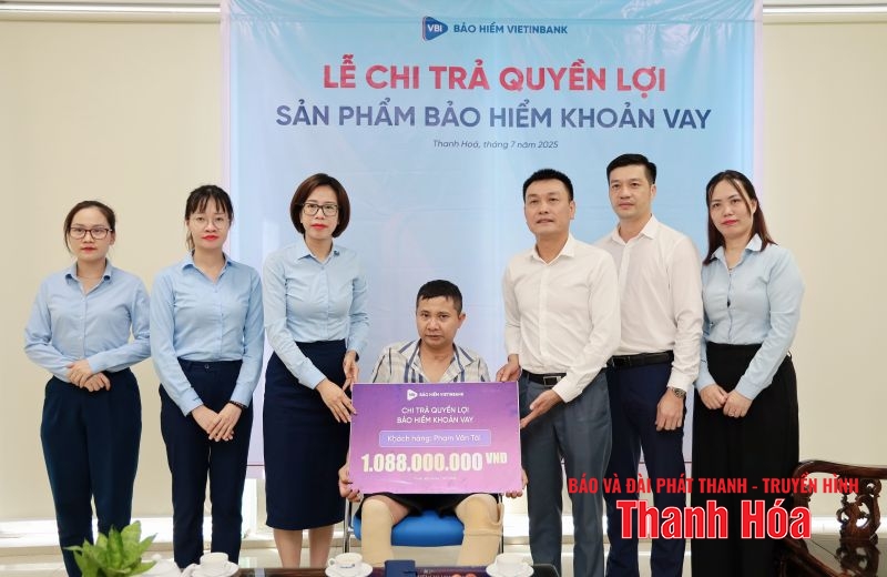 VBI Thanh Hóa chi trả hơn 1,7 tỷ đồng quyền lợi bảo hiểm, đồng hành cùng khách hàng vượt qua hoạn nạn