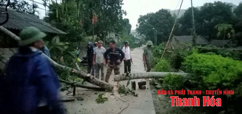 [Cập nhật] - Mưa dông khiến nhiều nhà dân tốc mái, công sở hư hỏng