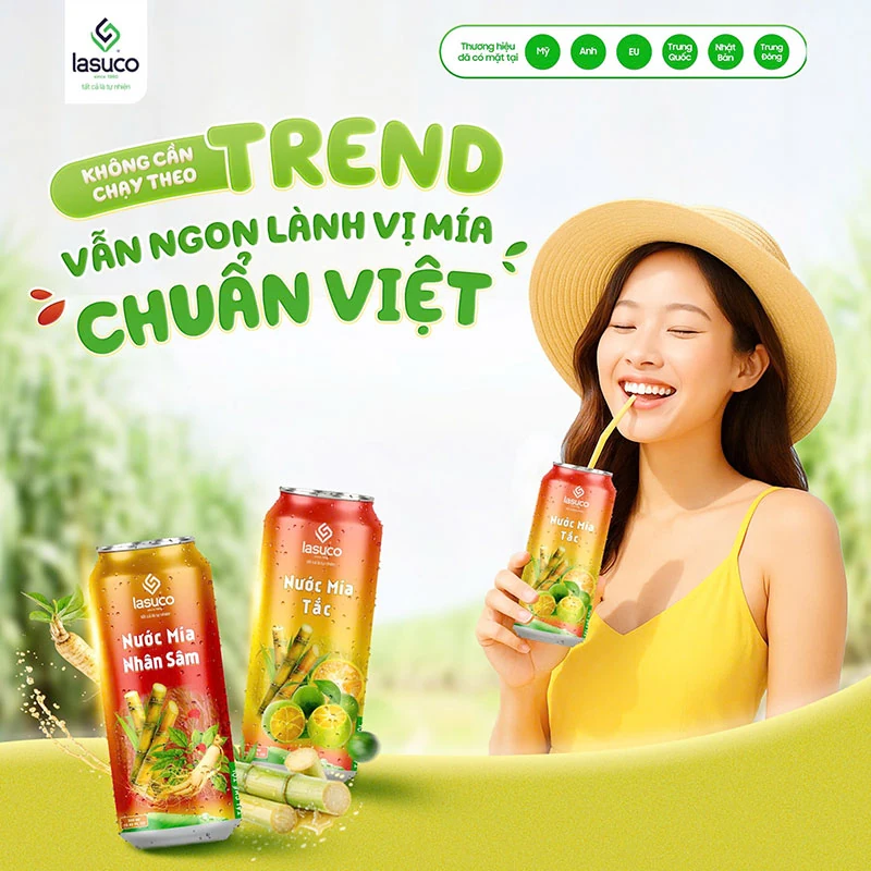 Mát lành từ mía, sảng khoái từ sâm