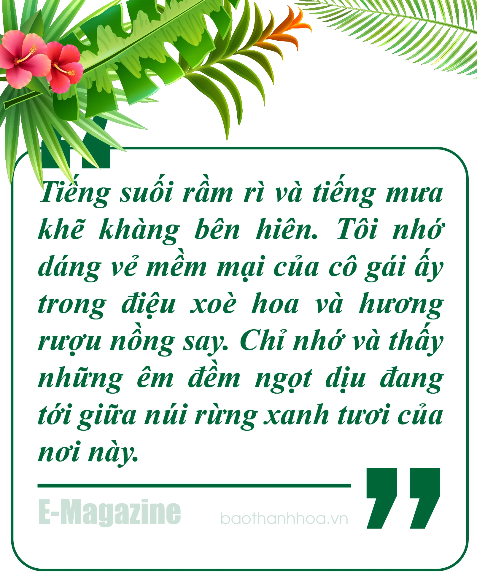 [E-Magazine]: Nhớ những nồng say giữa núi rừng xanh tươi