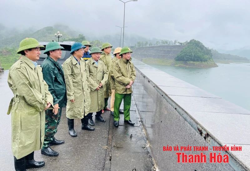 Kiểm tra công tác ứng phó với bão tại Như Xuân, Thường Xuân và hồ thủy lợi Cửa Đạt
