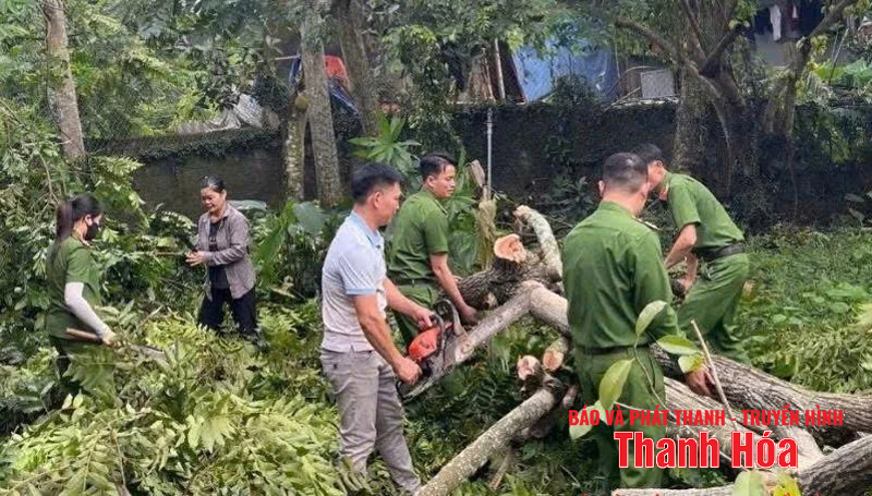 Công an Thanh Hóa triển khai đồng bộ các phương án ứng phó với bão số 3