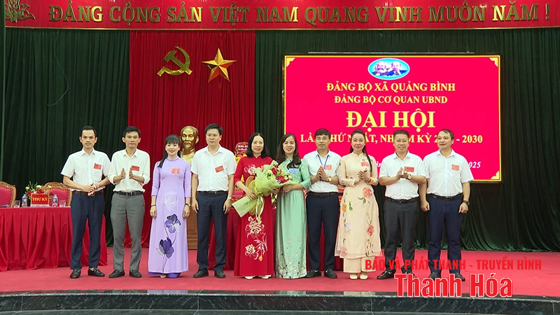 Đảng bộ xã Quảng Bình hoàn thành Đại hội Đảng bộ, chi bộ cơ sở