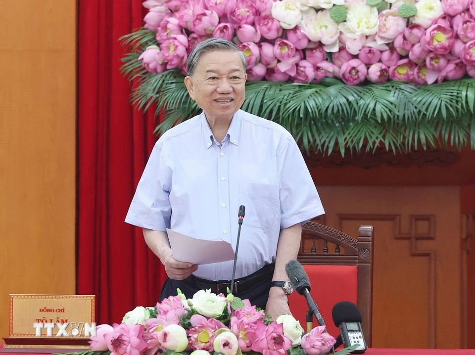 Tổng Bí thư Tô Lâm chủ trì buổi làm việc về dự thảo các văn kiện Đại hội XIV của Đảng