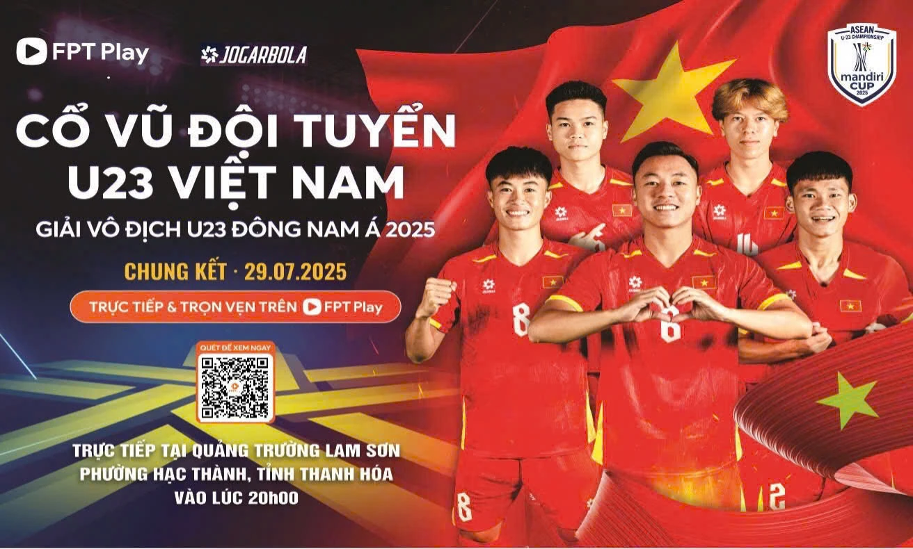 Quảng trường Lam Sơn sẵn sàng bùng nổ cùng trận chung kết U23 Đông Nam Á 2025: Việt Nam - Indonesia