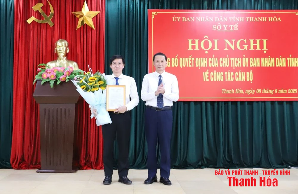 Công bố Quyết định bổ nhiệm Giám đốc Sở Y tế Thanh Hóa