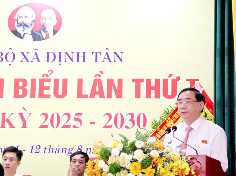 Đại hội Đại biểu Đảng bộ xã Định Tân lần thứ I, nhiệm kỳ 2025-2030