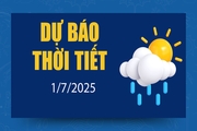 Dự báo thời tiết 1/7/2025