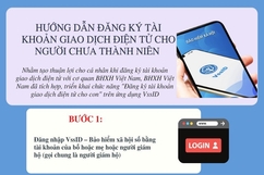 [Infographic] - Hướng dẫn đăng ký tài khoản giao dịch điện tử VssID cho người chưa thành niên