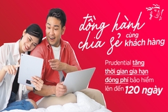 Prudential tăng thời gian gia hạn đóng phí bảo hiểm lên đến 120 ngày