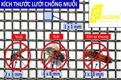 Lưới chống muỗi ngăn chặn muỗi, côn trùng hiệu quả