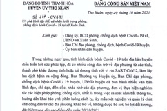 Phê bình tập thể, cá nhân lơ là trong phòng, chống dịch bệnh COVID-19 tại xã Xuân Sinh