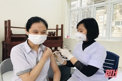 TP Thanh Hóa: Ngày đầu tổ chức tiêm vắc xin phòng COVID-19 cho trẻ từ 12 đến 15 tuổi