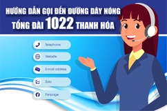 [Infographic] - Hướng dẫn gọi đến đường dây nóng Tổng đài 1022 Thanh Hóa