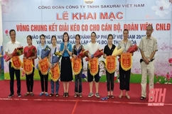 Khai mạc giải kéo co dành cho công nhân lao động Công ty Sakurai Việt Nam