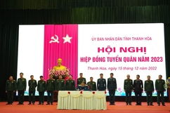 Bộ CHQS tỉnh Thanh Hóa hiệp đồng giao, nhận quân năm 2023