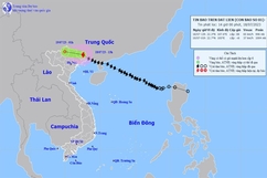 Bão số 1 vào đất liền và suy yếu dần
