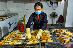 Lò nướng cá phục vụ thị trường những ngày giáp tết