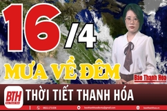 Dự báo thời tiết Thanh Hóa 16/4: Dự báo thời tiết toàn vùng Thanh Hóa chi tiết