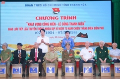 Giao lưu chương trình tiếp lửa truyền thống nhân kỷ niệm 70 năm Chiến thắng Điện Biên Phủ