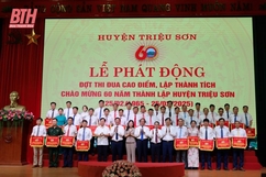 Triệu Sơn phát động đợt thi đua cao điểm lập thành tích chào mừng 60 năm ngày thành lập huyện