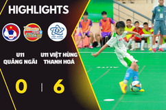 U11 Việt Hùng Thanh Hoá 6-0 U11 Quảng Ngãi: Chiến thắng “6 sao” củng cố ngôi đầu bảng