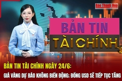 Bản tin Tài chính ngày 24/6: Giá vàng dự báo không biến động; USD sẽ tiếp tục tăng